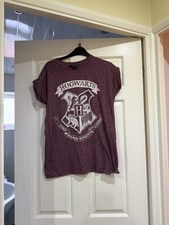 Ladies womens Red Harry Potter casual holiday T Shirt Top Short Sleeve size 12