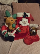 Vtg Xmas Plush Bundle Inc