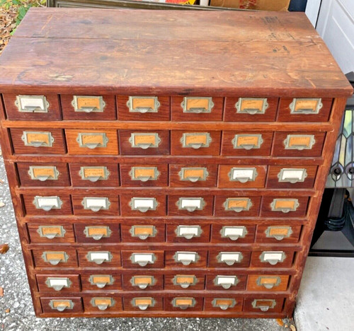 Antique oak apothecary cabinet - apothecary,