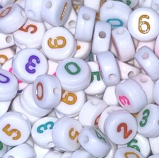 quality AAA white disk beads 7