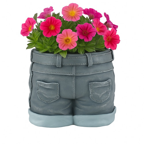 Concrete planter denim - planter, in