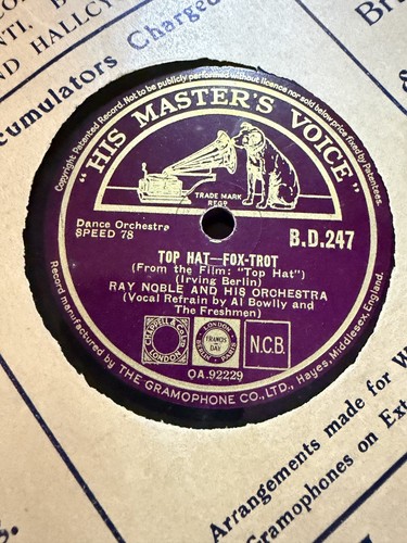 Ray noble orchestra top hat - &,