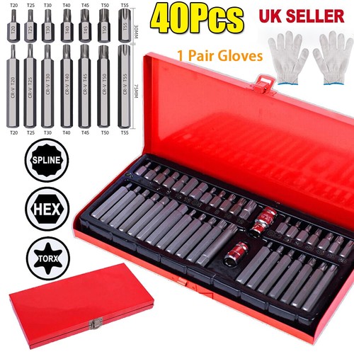 40pc hex torx star - hex, spline