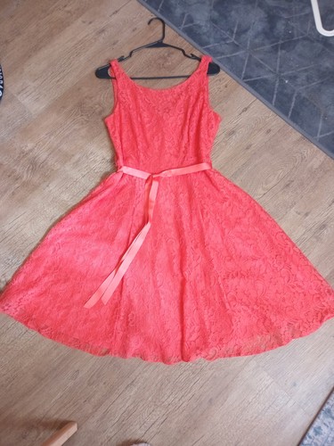 Vibrant coral lace fit - coral,