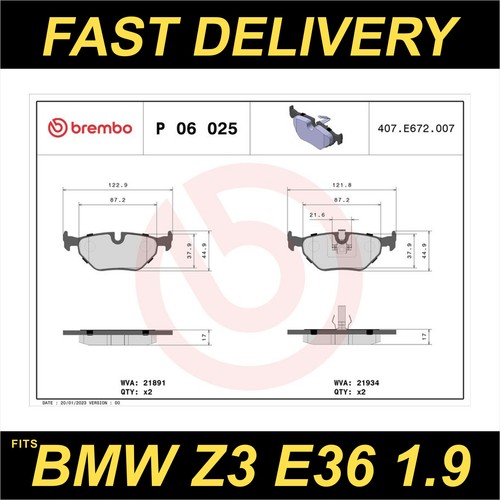 Brembo brake pads set fits - pads, bmw