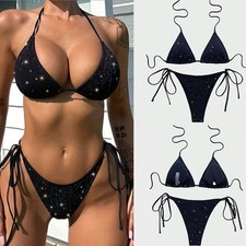 Shiny Bikini Set Strappy
