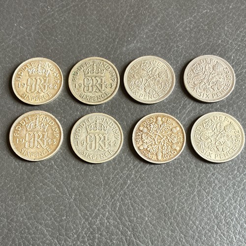 British sixpence coin lot - british,