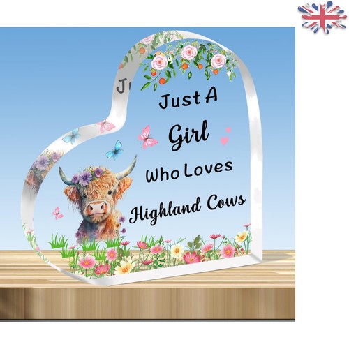 Charming highland cow acrylic - highland,