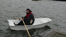 NEW Robust Fibreglass Dinghy Rowing Skiff Boat 2.4 m 7'11" Row Motor Tender Pond