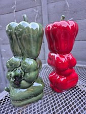 Bell Pepper Stack Ornament – Red Green Kitchen Decor Gift Vegetable Sculpture 