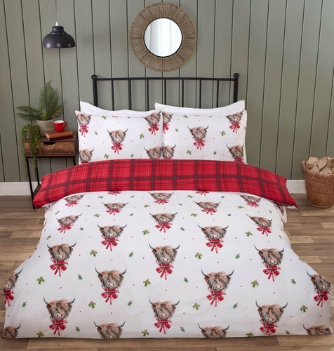 Tartan check highland cow - tartan,