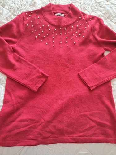 Ladies damart red - jumper, with