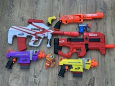 Nerf Gun Collection Fortnite Bundle X8 With Ammo Darts includes B-AR and P90 SMG