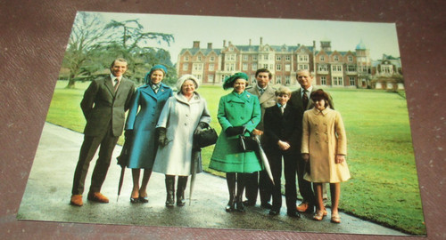 Postcard royal family - family, at