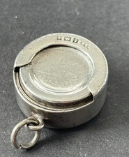 Vintage HM 1960 Silver Sixpence Coin Holder Fob St Christopher Detail