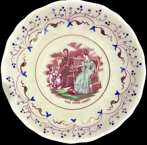 Victorian royal family saucer - victorian,