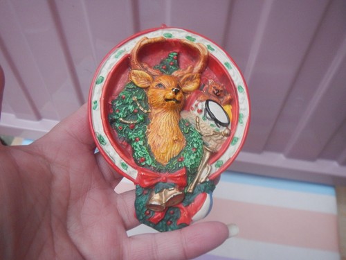 Vintage christmas stag - 3d, tree
