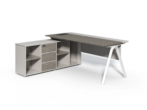 Modern corner office desk with - office,
