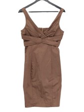 Jane Norman Bodycon Midi Dress S in Brown