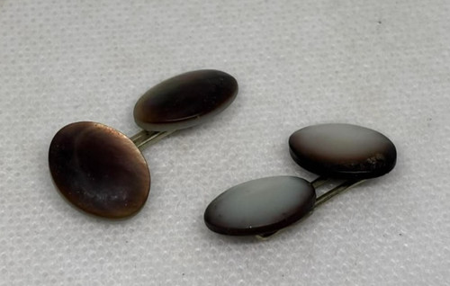 Vintage mother pearl metal - mother,