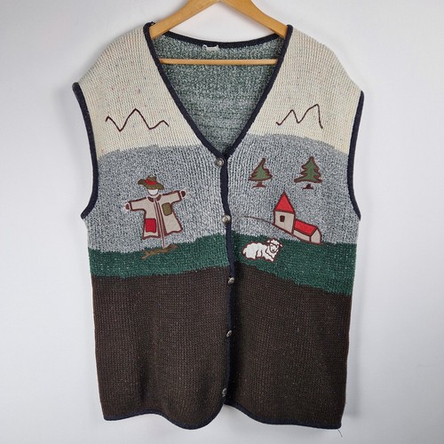 Vintage knitted vest - , gilet