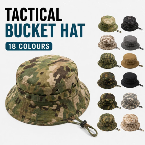 Military bucket hat camo - hat,