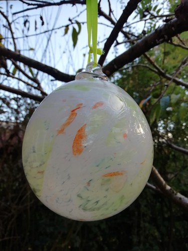 Vintage glass witch ball hand - witch,