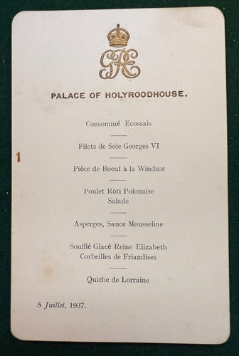 Antique royal menu - menu, french