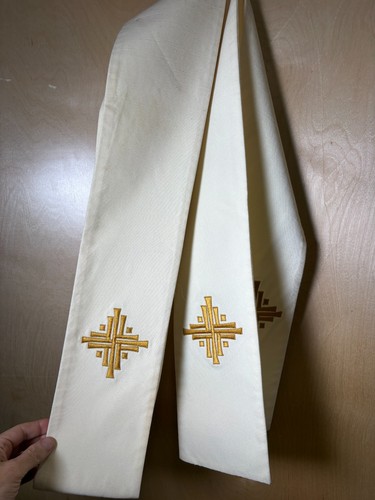 Vintage white ivory clergy - white,