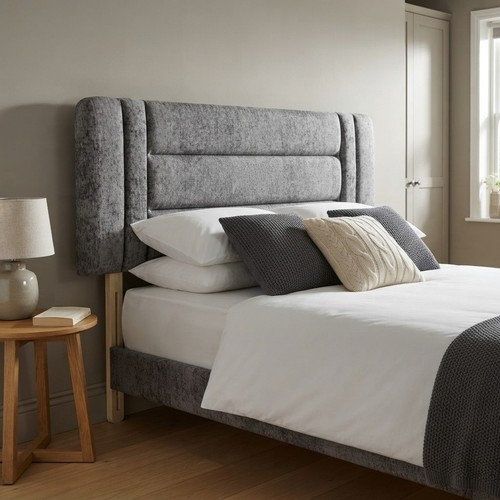 Luxurious 4ft grey chenille - 4ft,