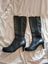 Clarks Black Leather 3" Heel