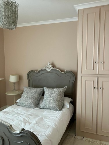 Carved floral wood headboard - floral,