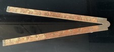 RABONE CHESTERMAN, NO 1168 : 24” BOXWOOD & BRASS FOLDING CARPENTERS RULE.