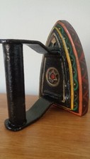 Vintage Bargeware hand painted Flat Iron