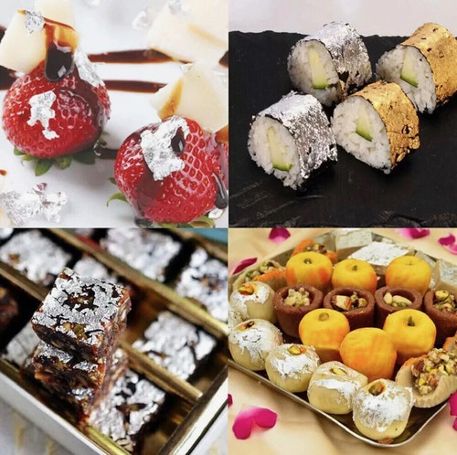 50x sheets edible silver - 50x,