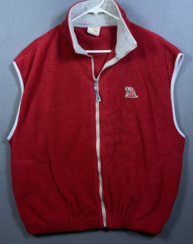 Red oak men zip vest - red,