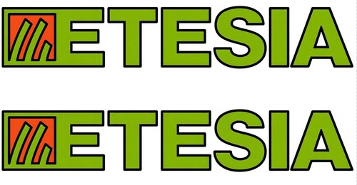 Etesia lawnmower stickers - lawnmower, x2