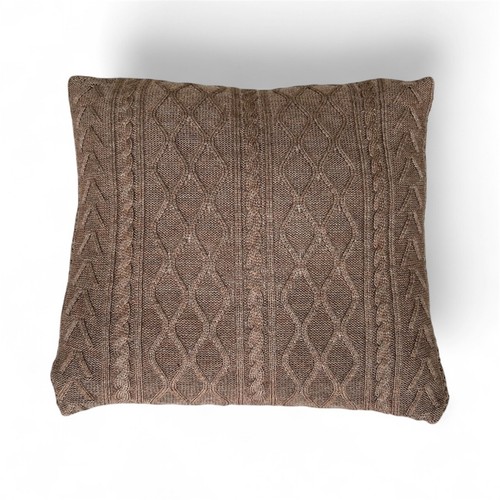 100 wool brown throw - brown, pillow