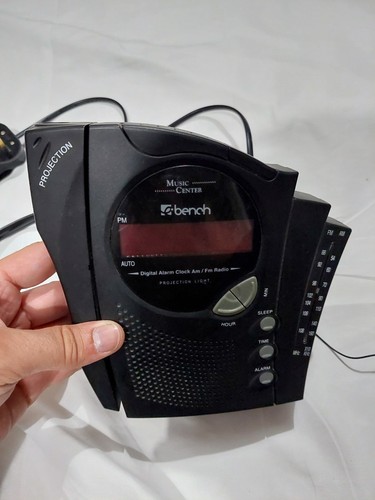 Bench alarm clock with - bench, radio