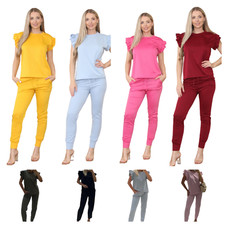 Womens Tracksuit Frill Peplum