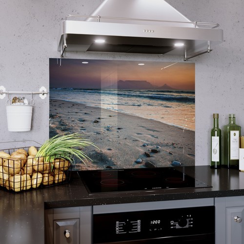 Glass splashback kitchen tile - kitchen,