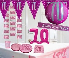70th Birthday Glitz Hot Pink