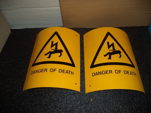 Halloween enamel sign danger - enamel,