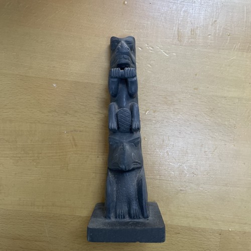 Argillite totem pole - argillite, pole.