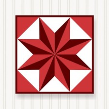 Barn Quilt Square, 8 Sizes, Outdoor & Indoor Wall Art, Home Decor, BQ004-02