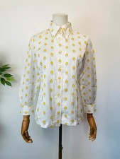 Vintage 70s White Yellow