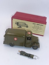 Vintage W Britains 1512 Army Ambulance with Driver & Wounded on Stretcher