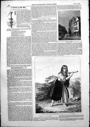 Old antique print nell gwyn - antique,