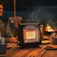 Portable Butane Gas Heater Unit Safe Grill with Handle Outdoor Camping Cooker