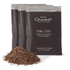 Hotel Chocolat Milky 50% Hot Chocolate Sachets Luxury Chocolate Flakes Pack